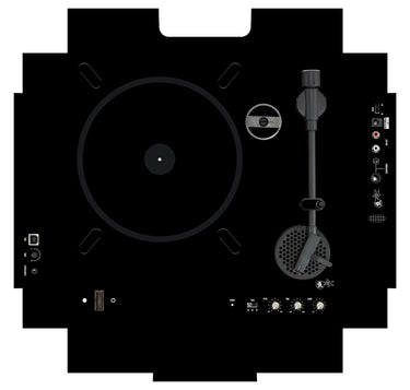Numark PT 01 incl. Sides Skin Black